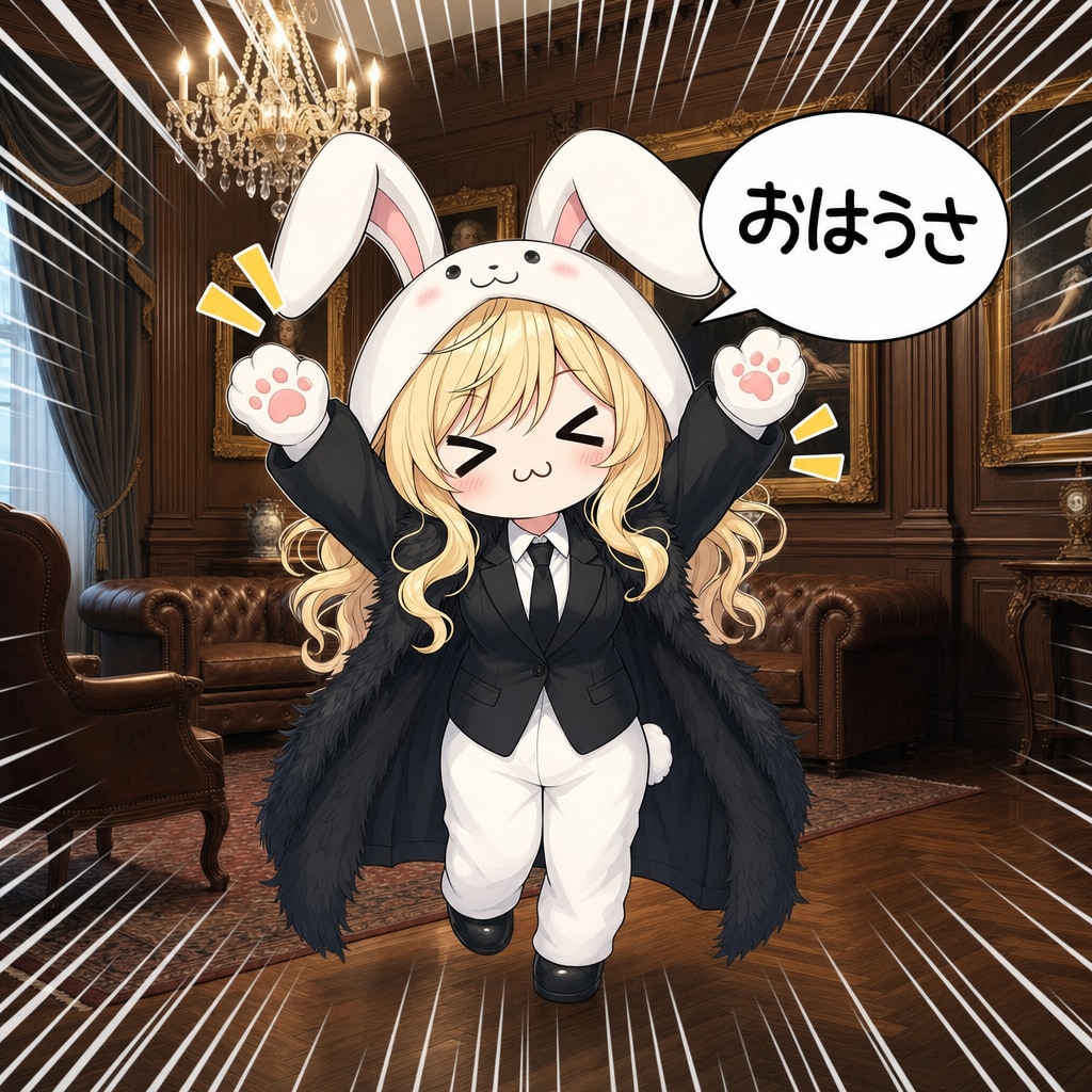 うさぎ衣装とエリザベス