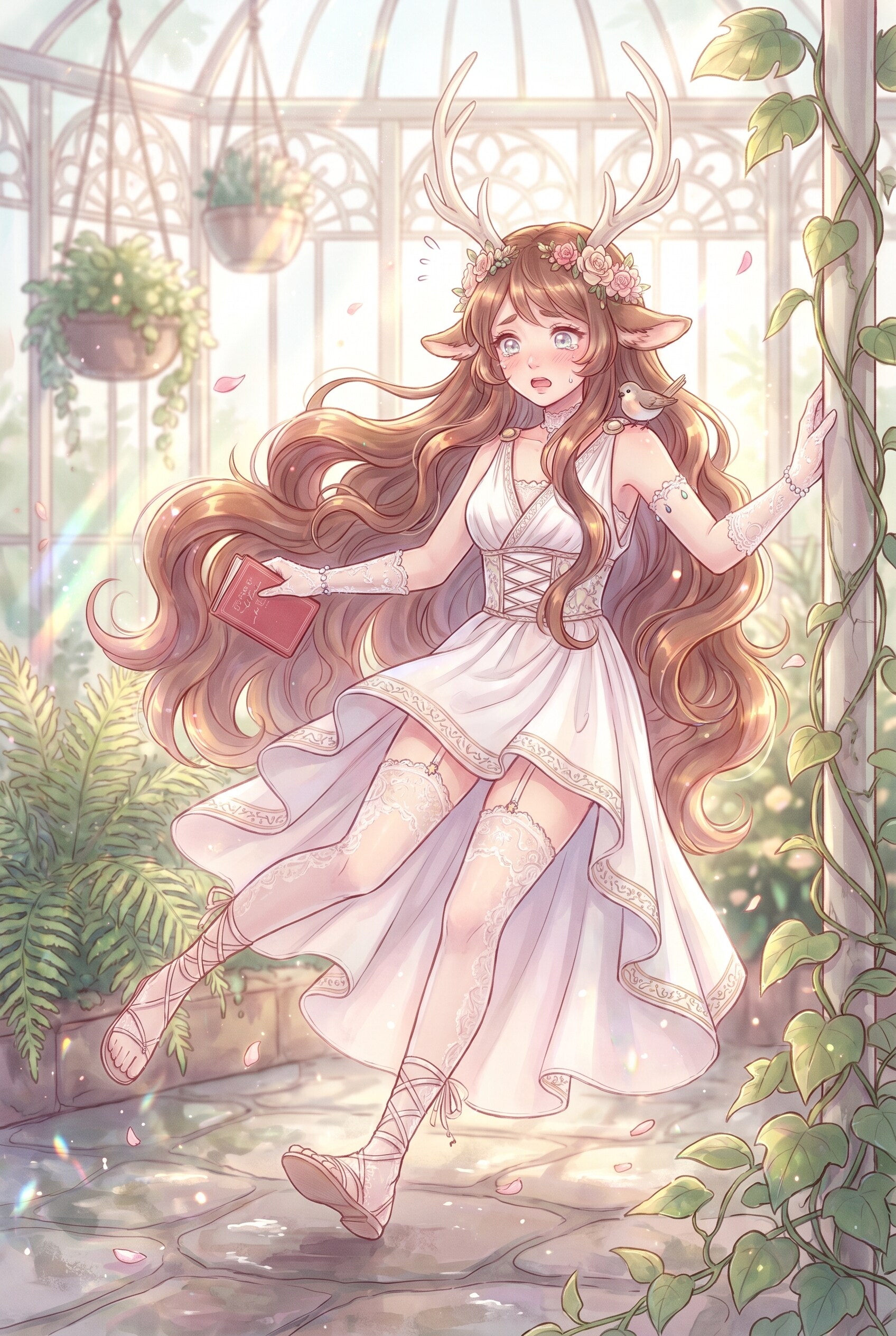 玻璃苑の鹿花姫