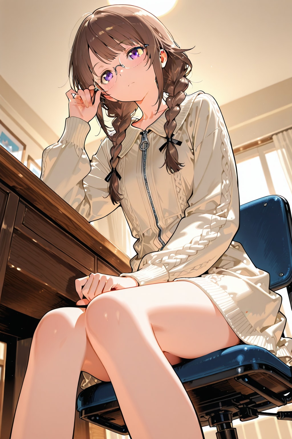 ふともも委員長ちゃん | の人気AIイラスト・グラビア