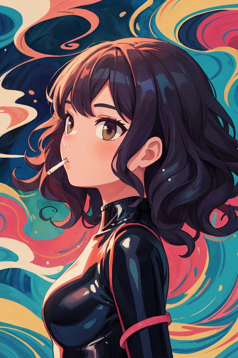 タバコを吸う女性