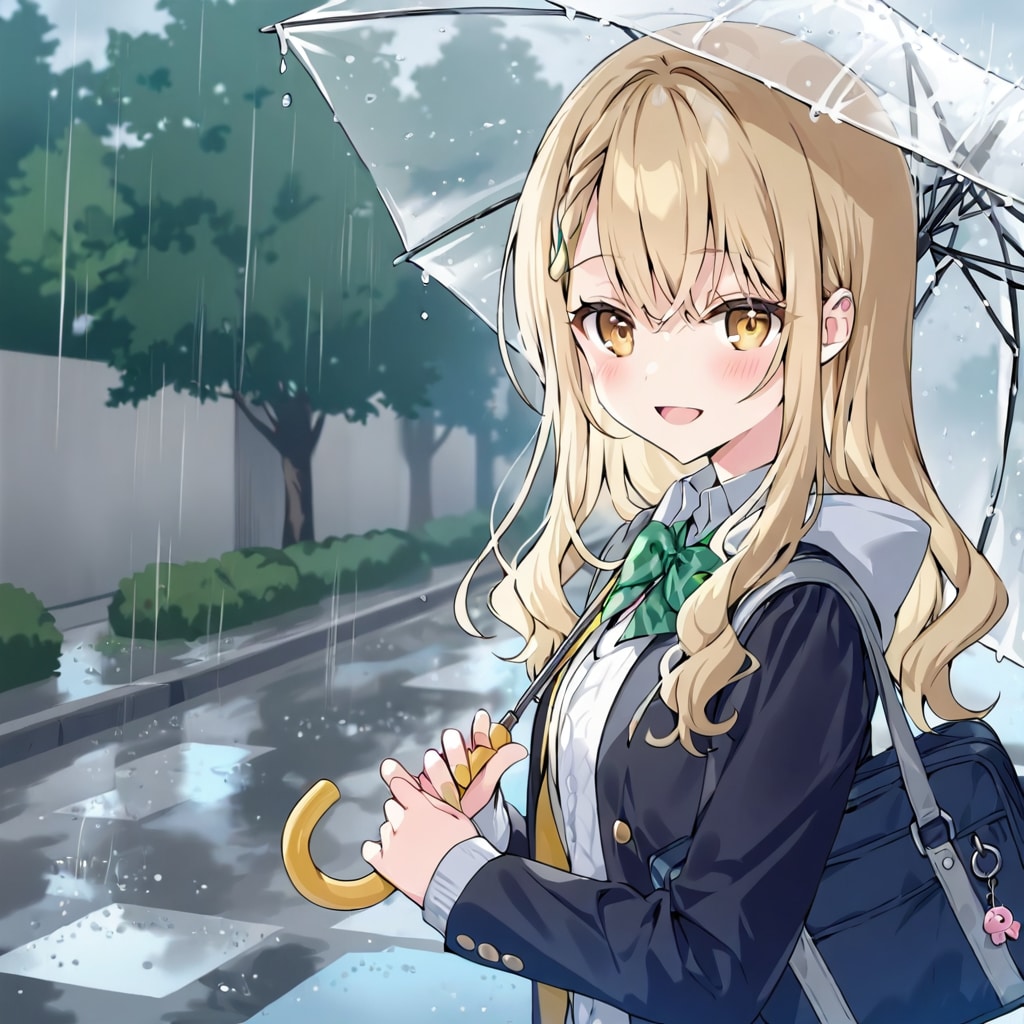 雨の日の少女