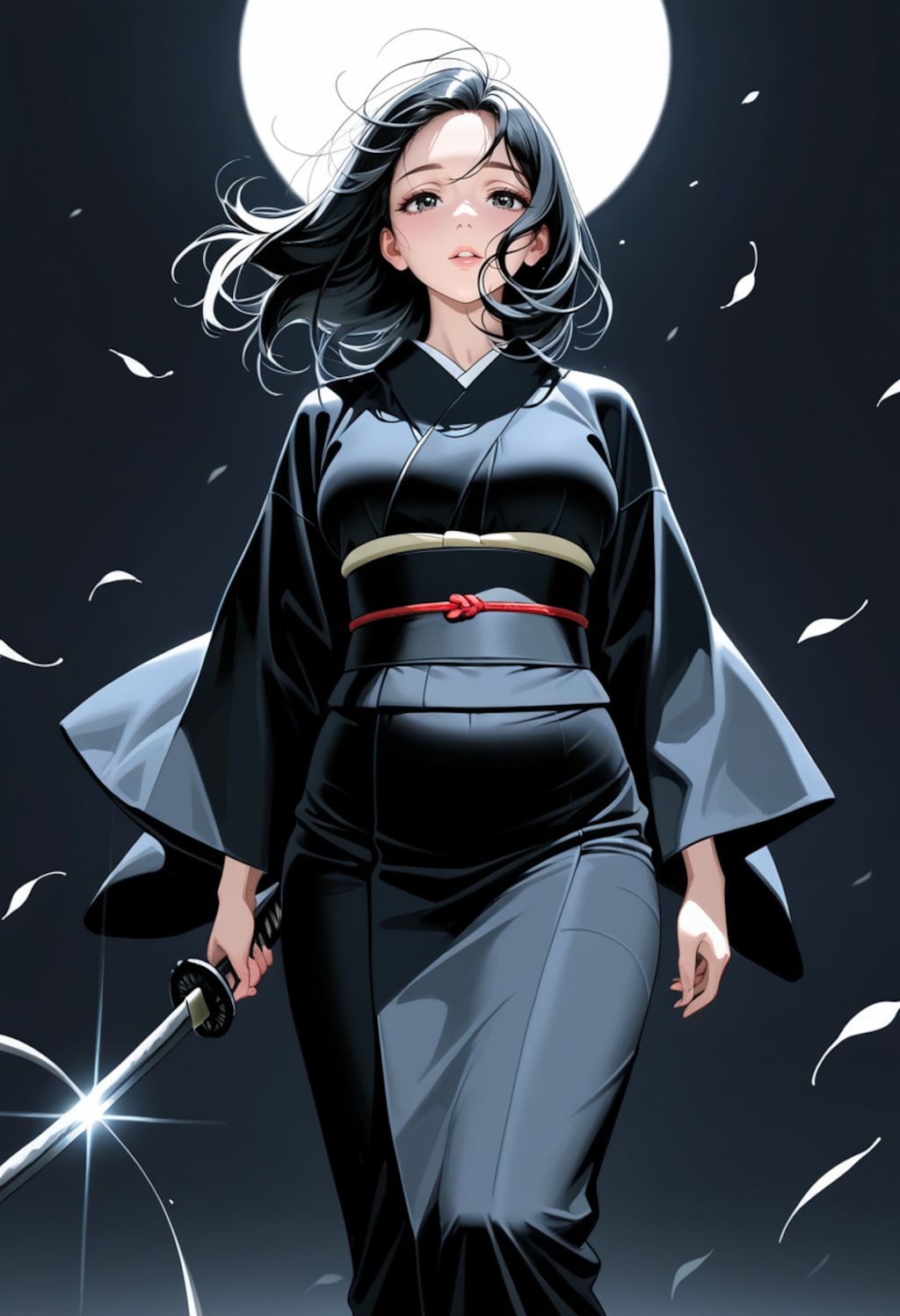 喪服と刀