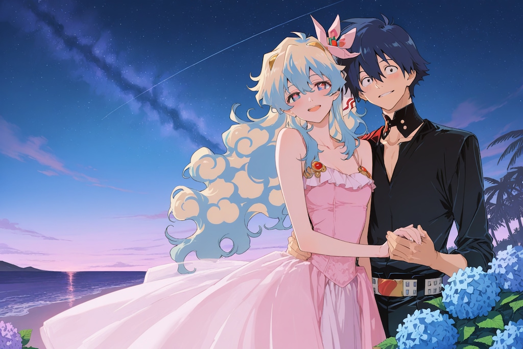 星空とニアとシモン