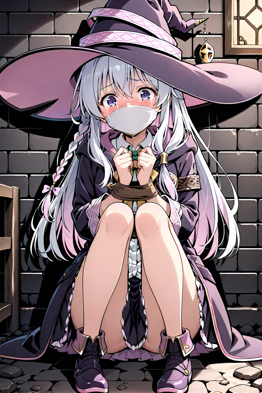 誘拐されて泣きながら怯えている美しい魔女は誰でしょう？……そう、私です…。