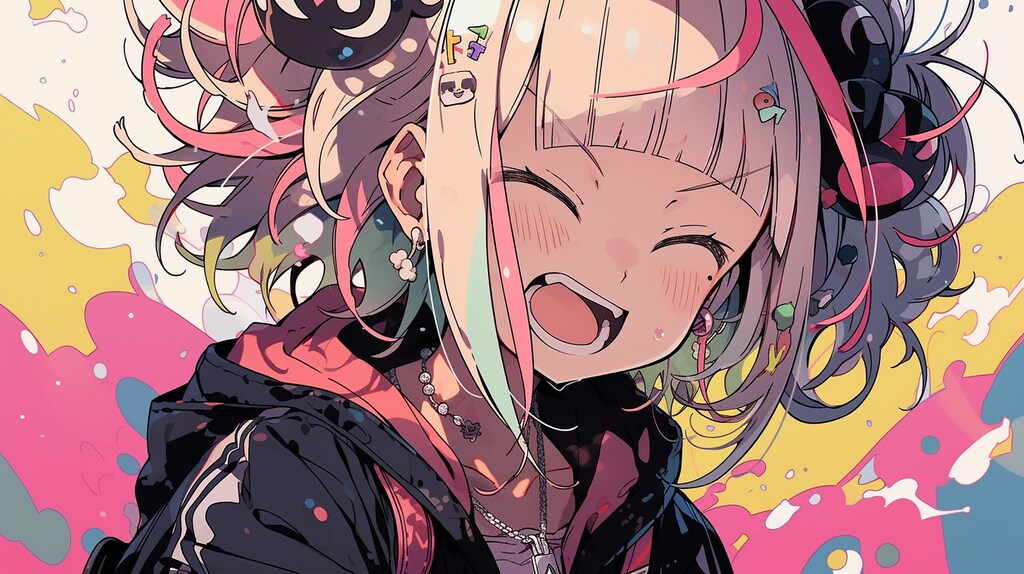 ペイントカラーの女の子