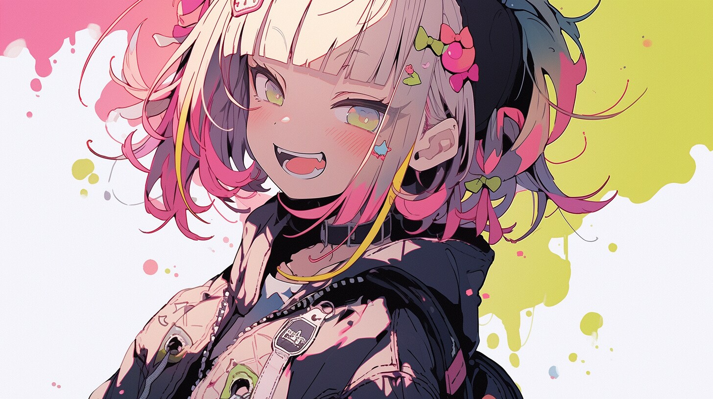 ペイントカラーの女の子