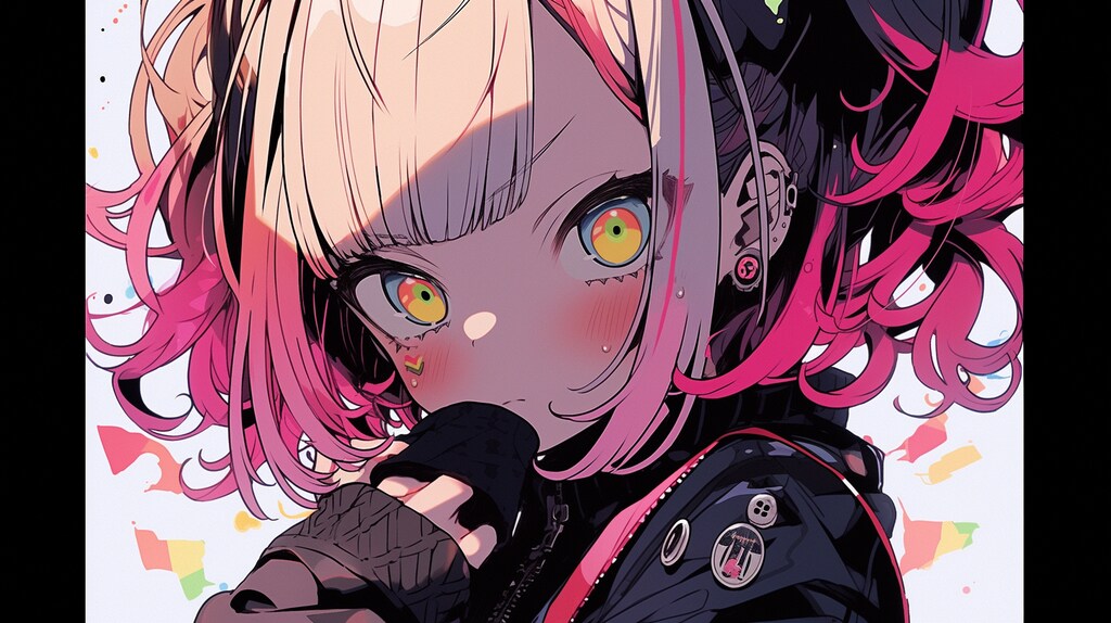 ペイントカラーの女の子