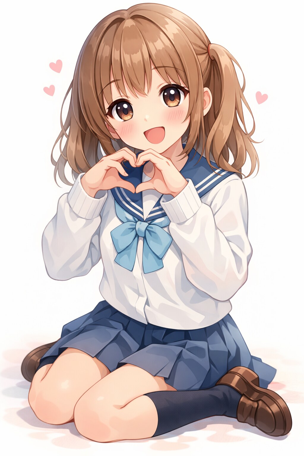 手でハート