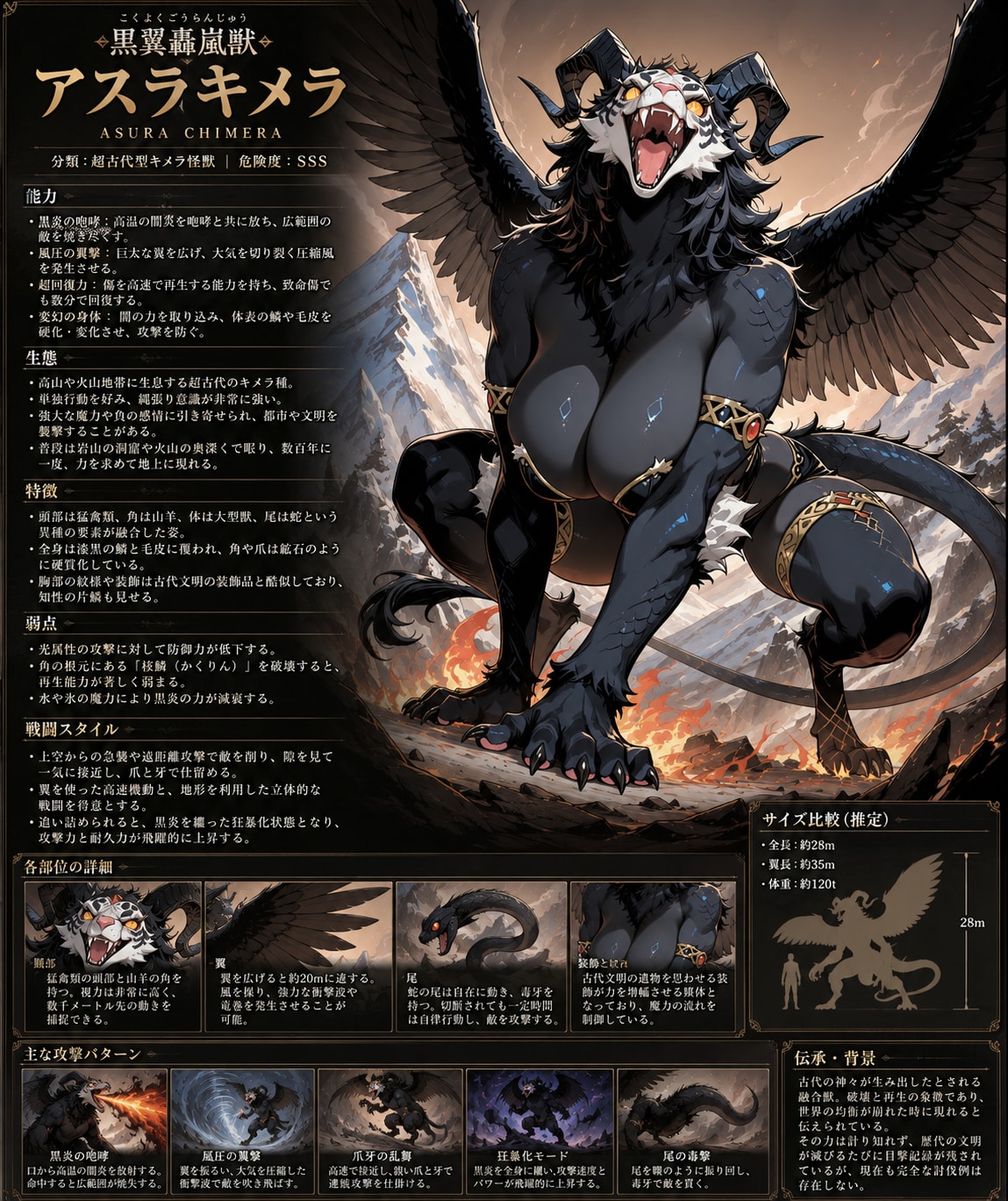 黒翼轟嵐獣アスラキメラ