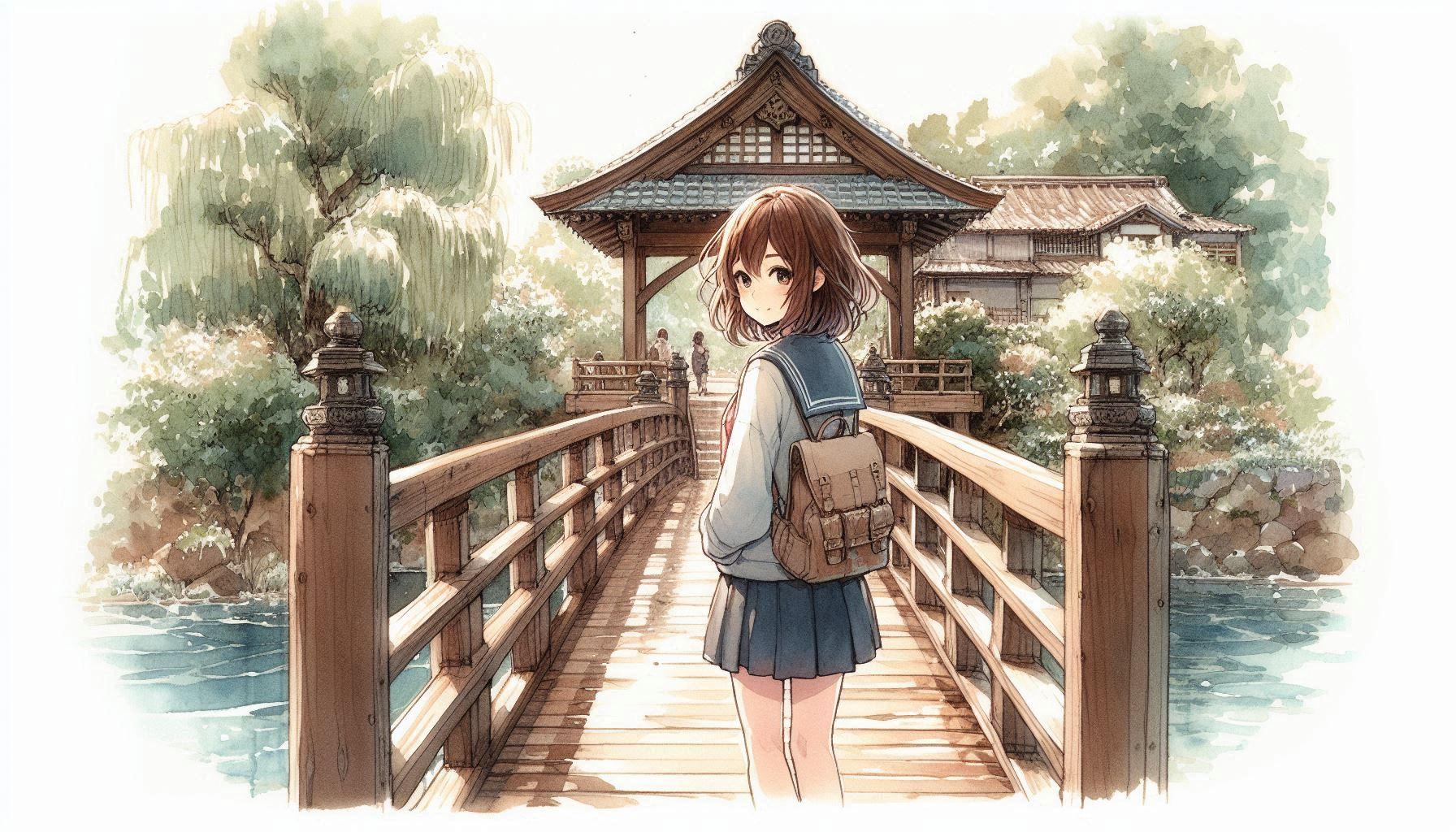 木の橋と少女70 | の人気AIイラスト・グラビア