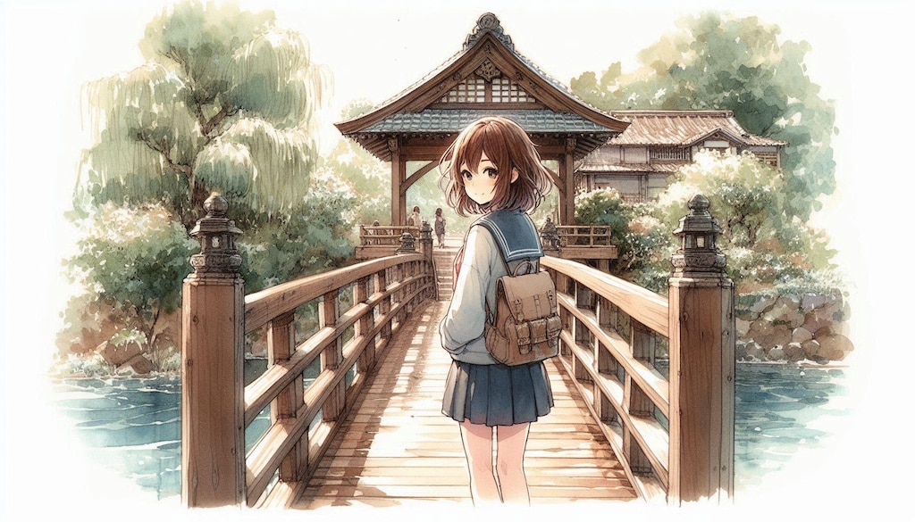 木の橋と少女70