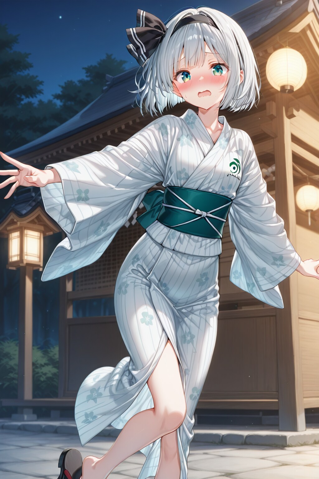 妖夢と神社参拝