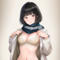 コートの下は… 2枚目