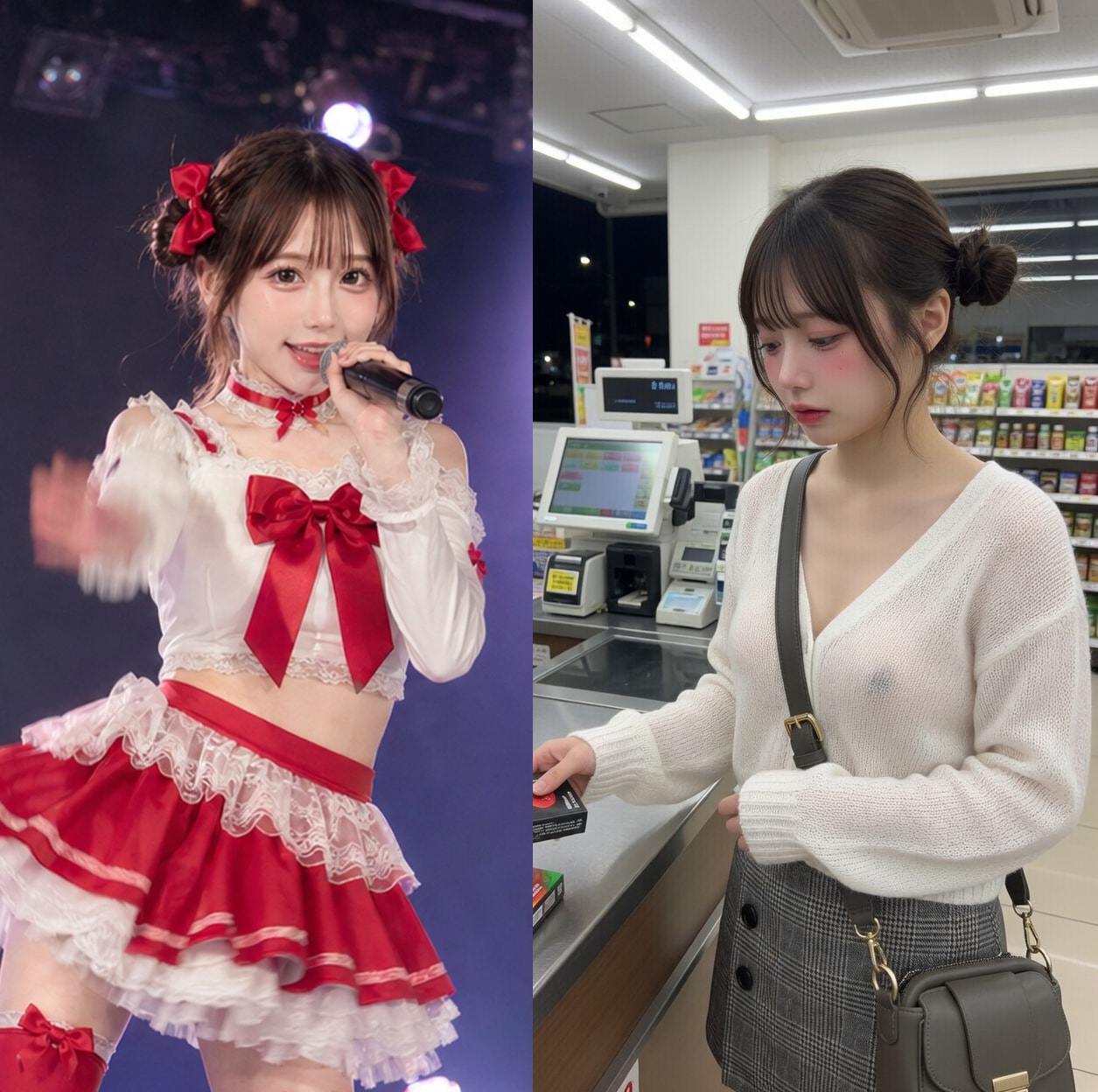 【地下アイドル】ノーブラでコンビニチャレンジ【手嶌のあ】