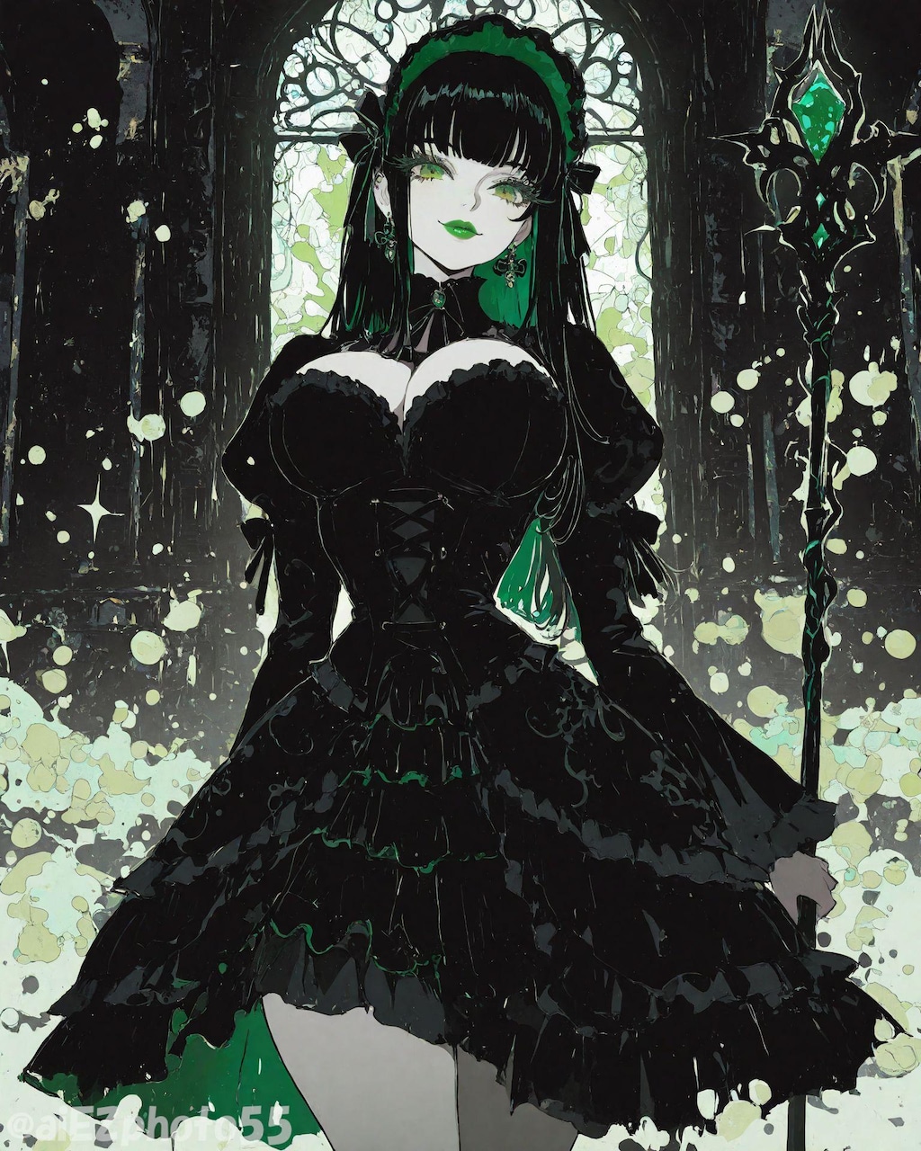 翠と黒の貴婦人