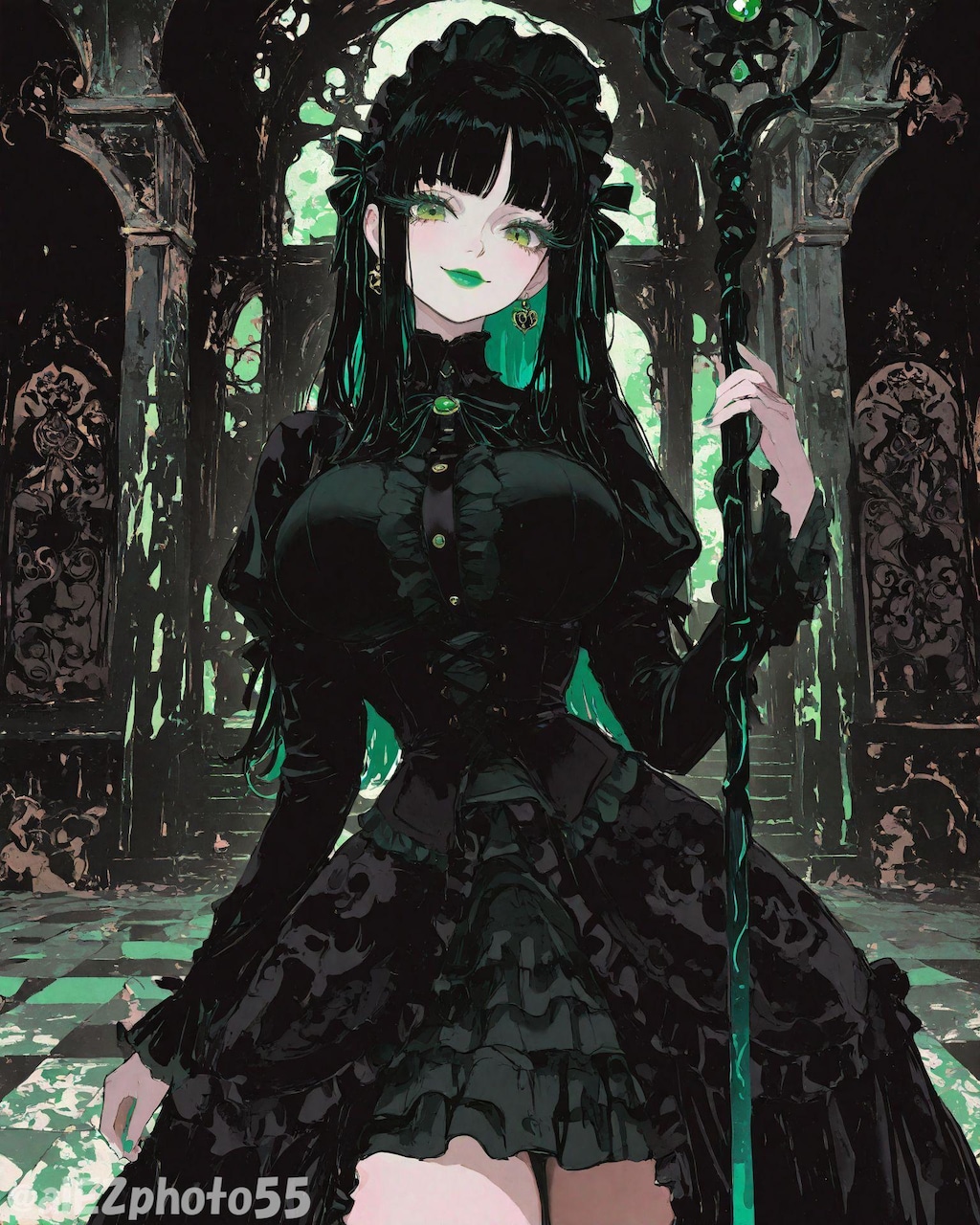 翠と黒の貴婦人