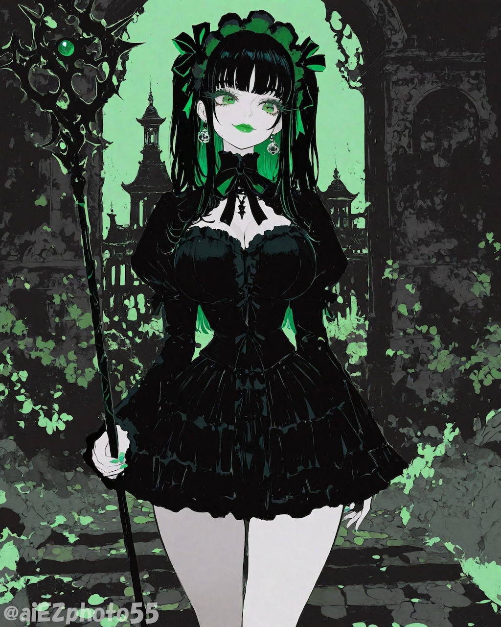 翠と黒の貴婦人