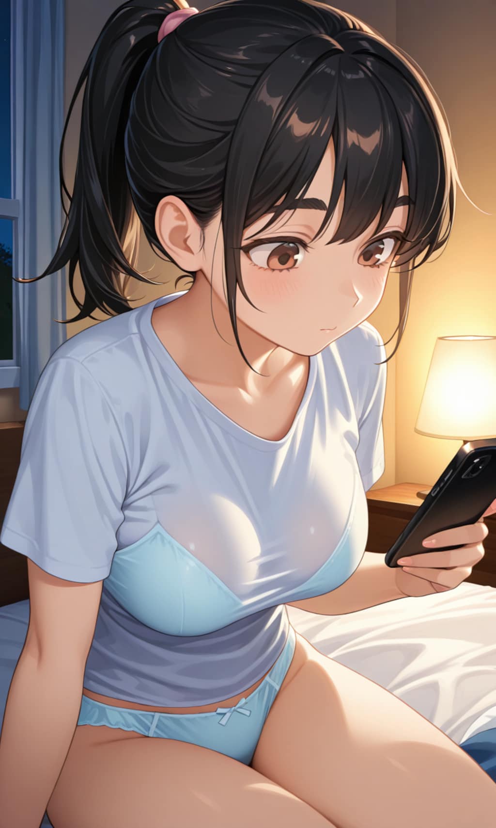 ⑧性癖/翔君とのデートの後‥返事はなかった、今日も学校では彼に会えなかった‥嫌われた？‥彼からメールが来た‥私を受入れてくれた‥あぁ‥指がアソコを這う‥濡れてる‥ぁあ‥翔‥早く恥ずかしめて欲しぃ‥