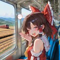 霊夢と電車の旅 2枚目