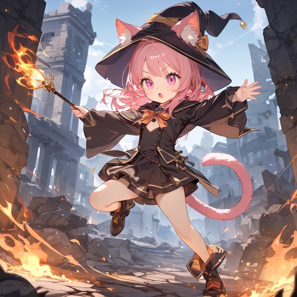 うちのねこも魔法使いにしてみた！！ | の人気AIイラスト・グラビア