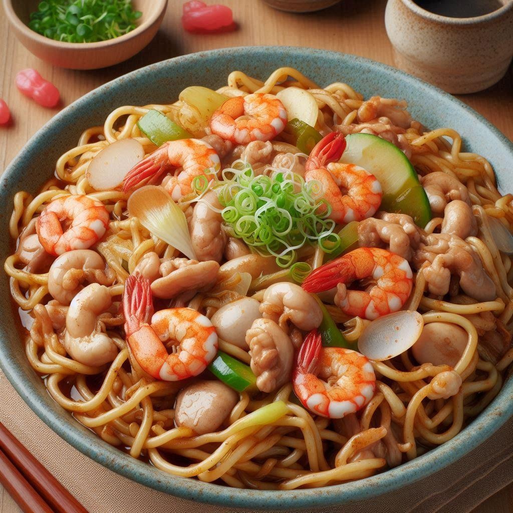 ホルモン焼きそば大盛り