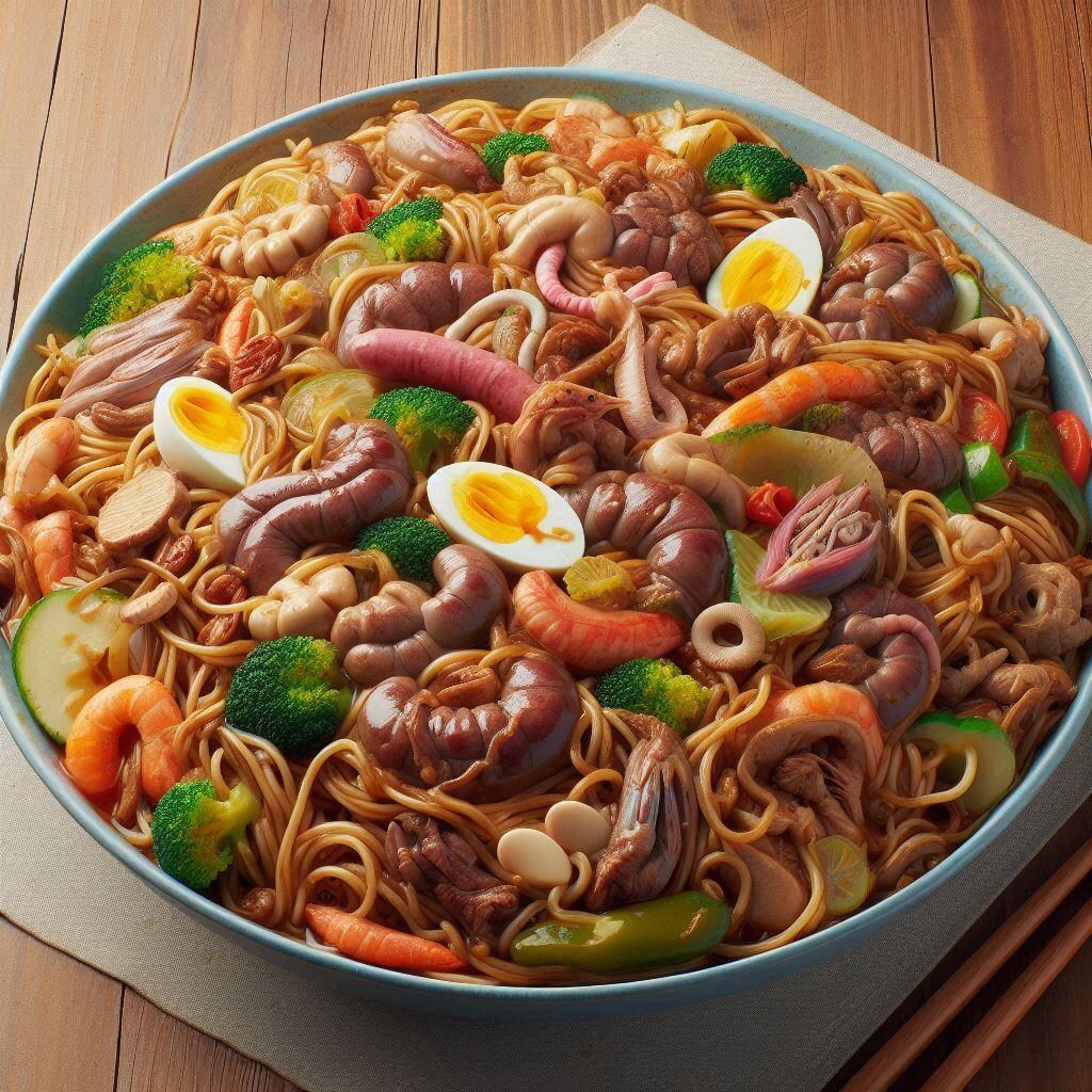 ホルモン焼きそば大盛り