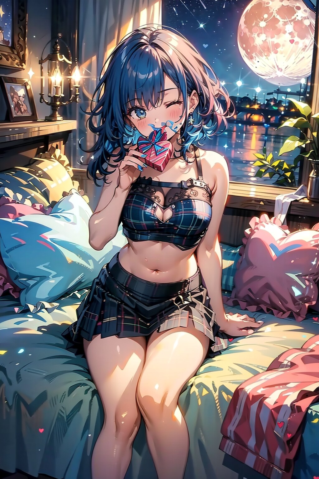 ブルー　へそ出し　ウィンク　デフォルト　ウィンク出ました？