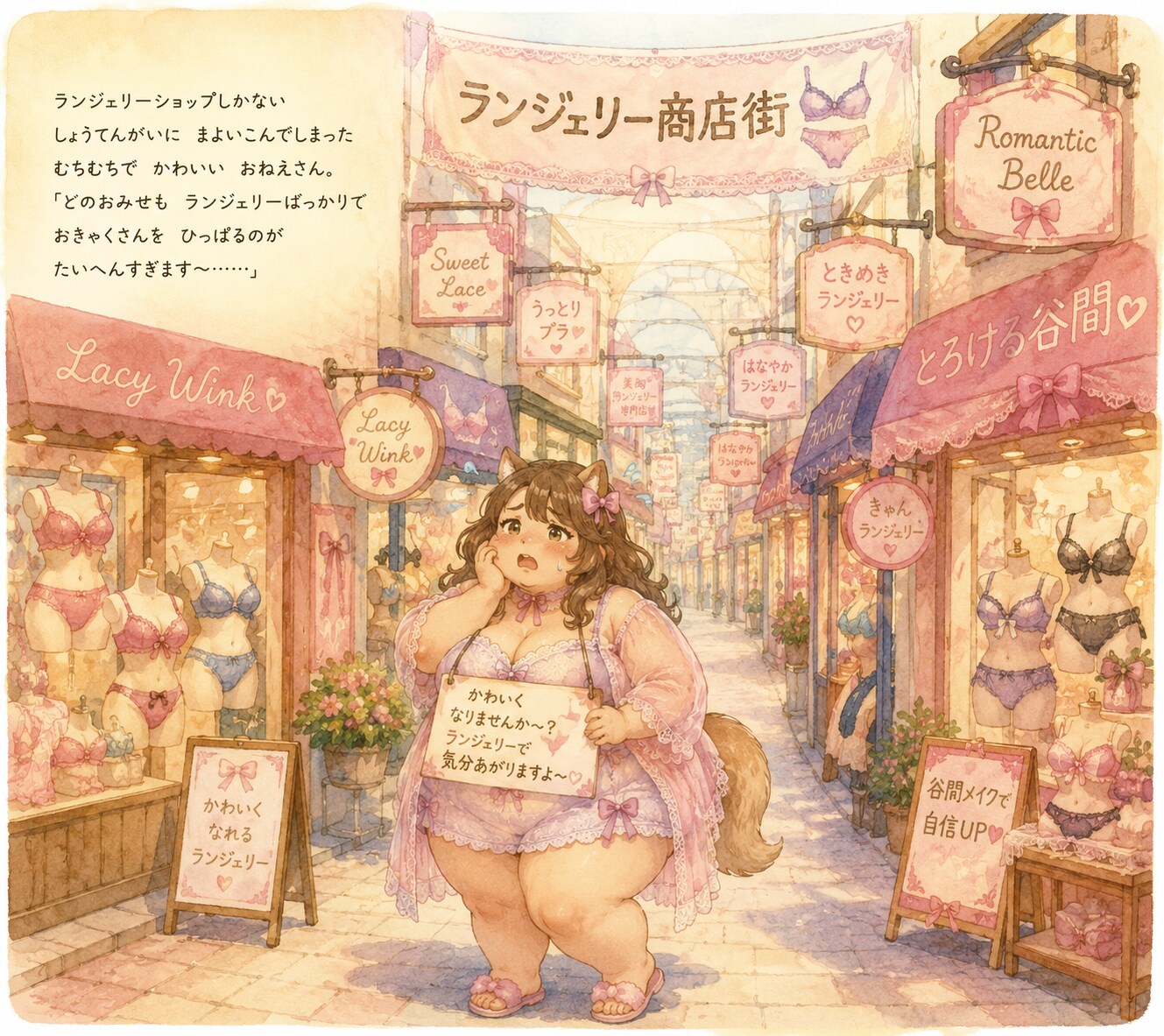 ランジェリーの客引きおねえさん