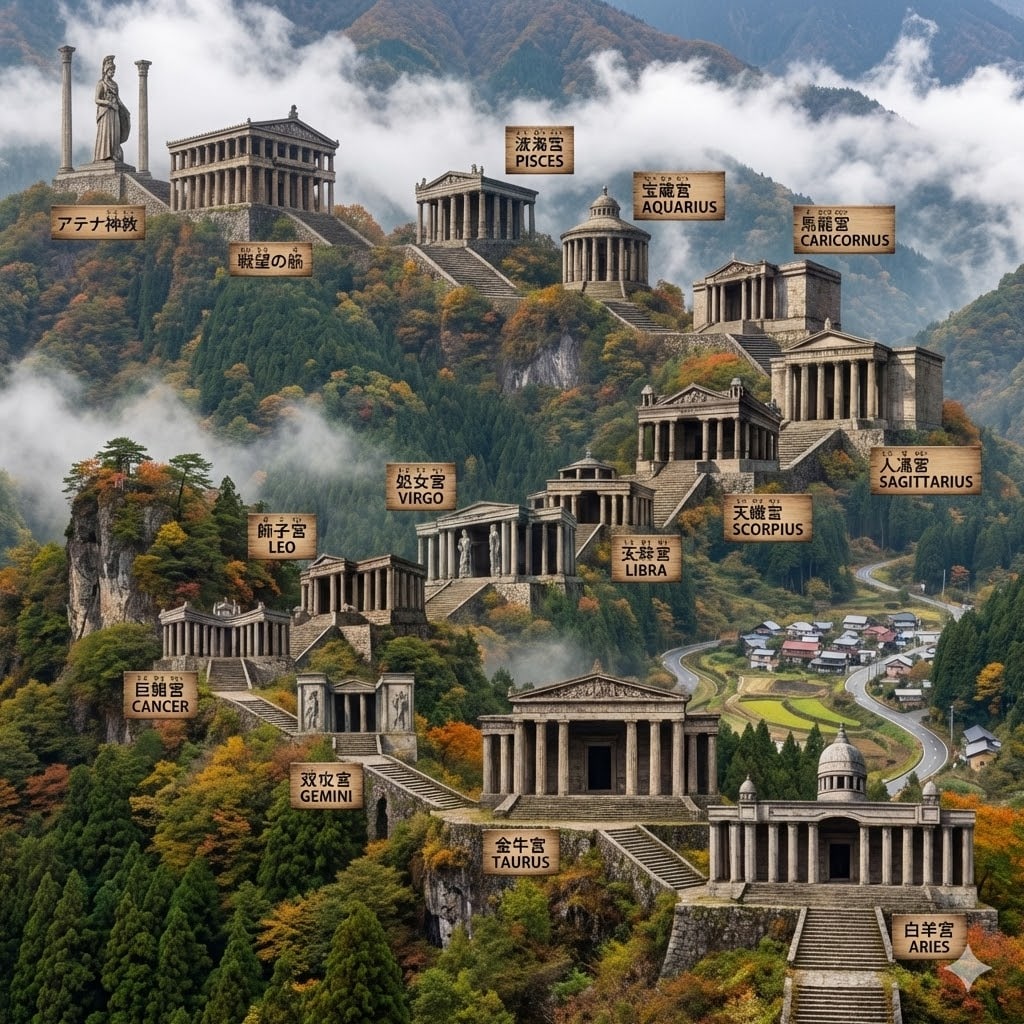町に作った十二宮 | の人気AIイラスト・グラビア