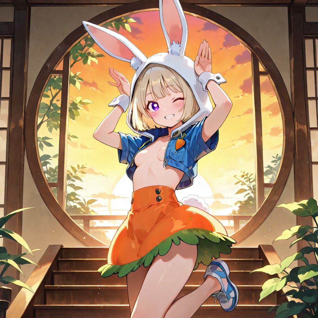 人参デコ盛りスカート