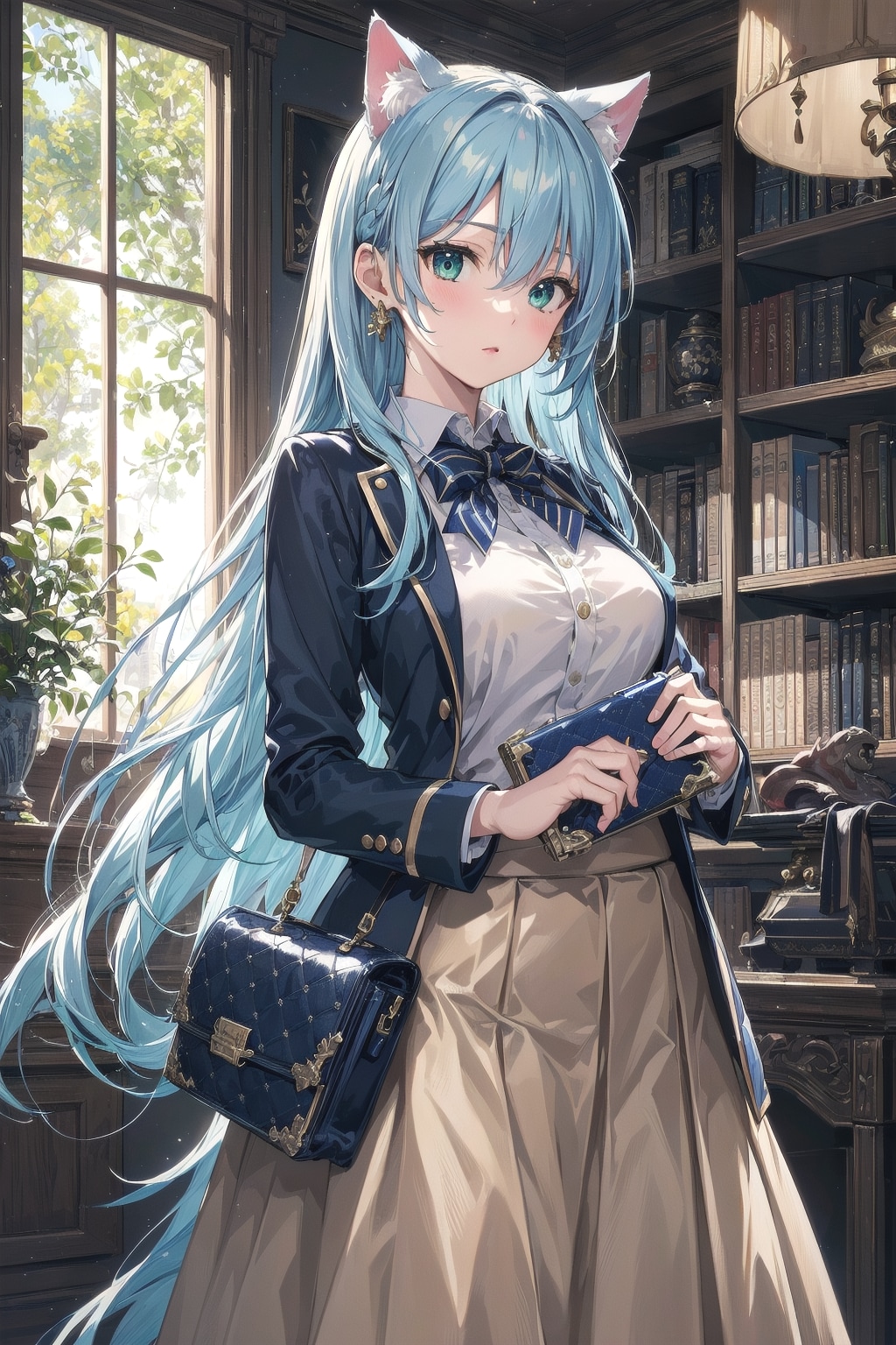 ベージュのロングスカート🐱✨ | の人気AIイラスト・グラビア