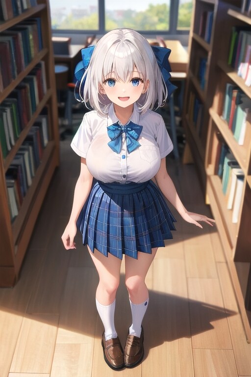 図書室の女の子２ | の人気AIイラスト・グラビア