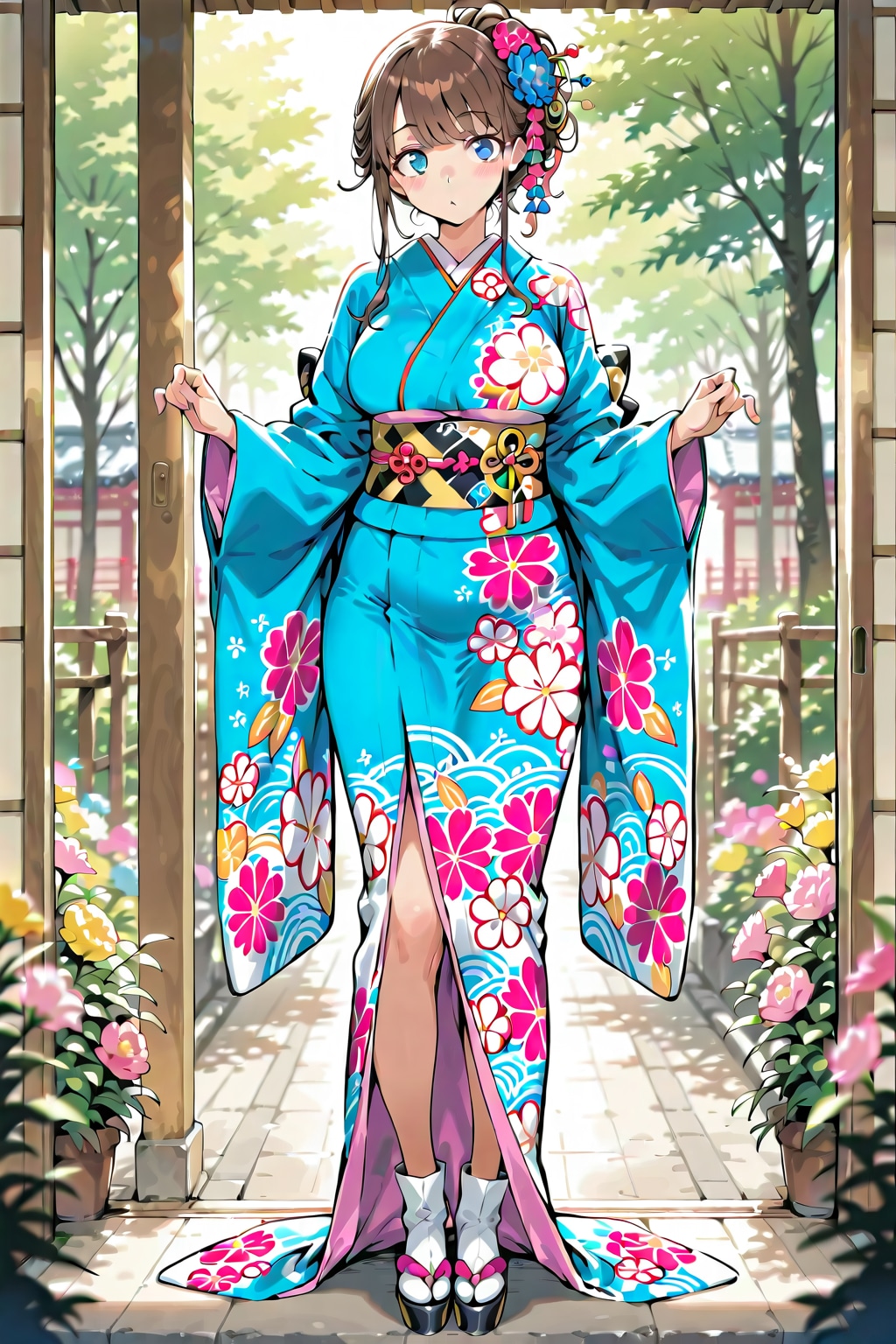 着物姿の由紀先生 | の人気AIイラスト・グラビア