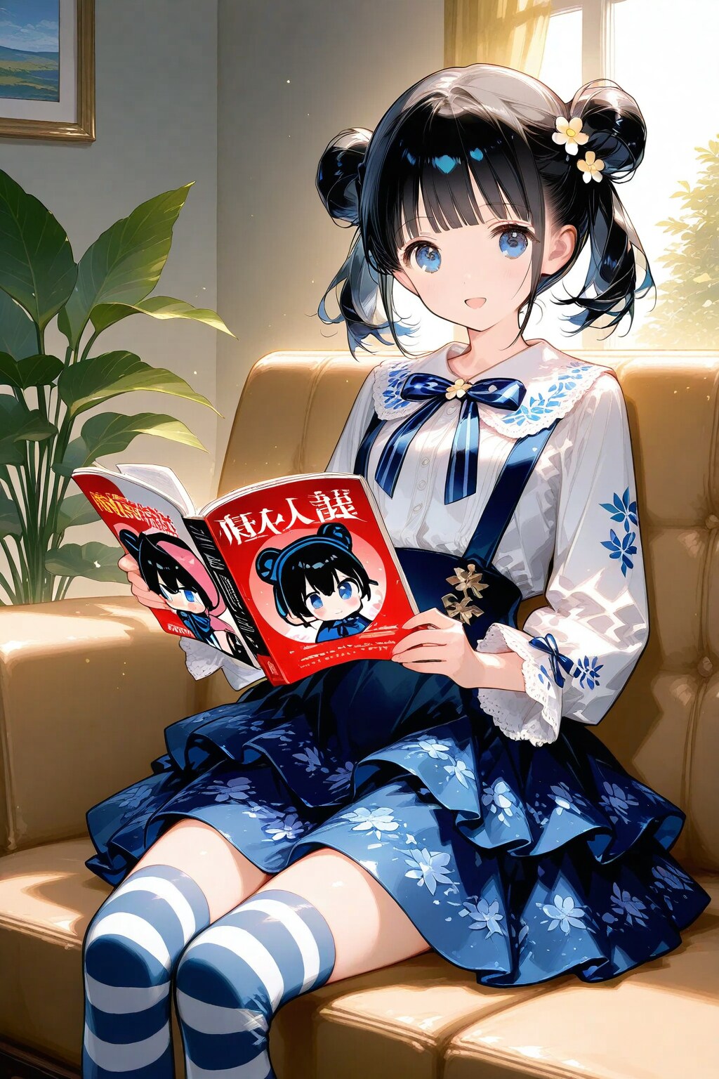 雑誌を読むおだんごちゃん🍡✨