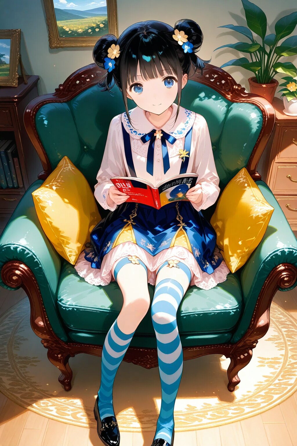 雑誌を読むおだんごちゃん🍡✨