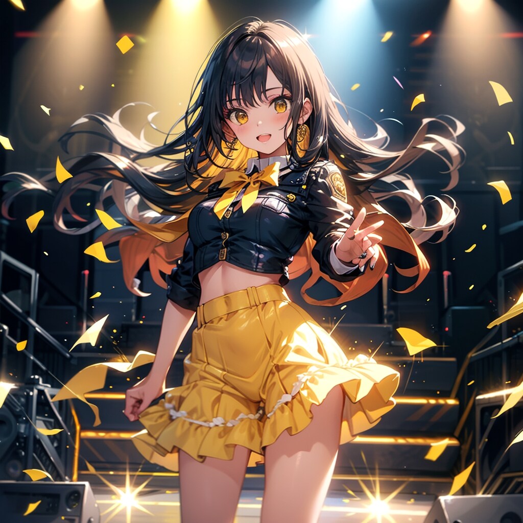 黄色担当。黒は挿し色。