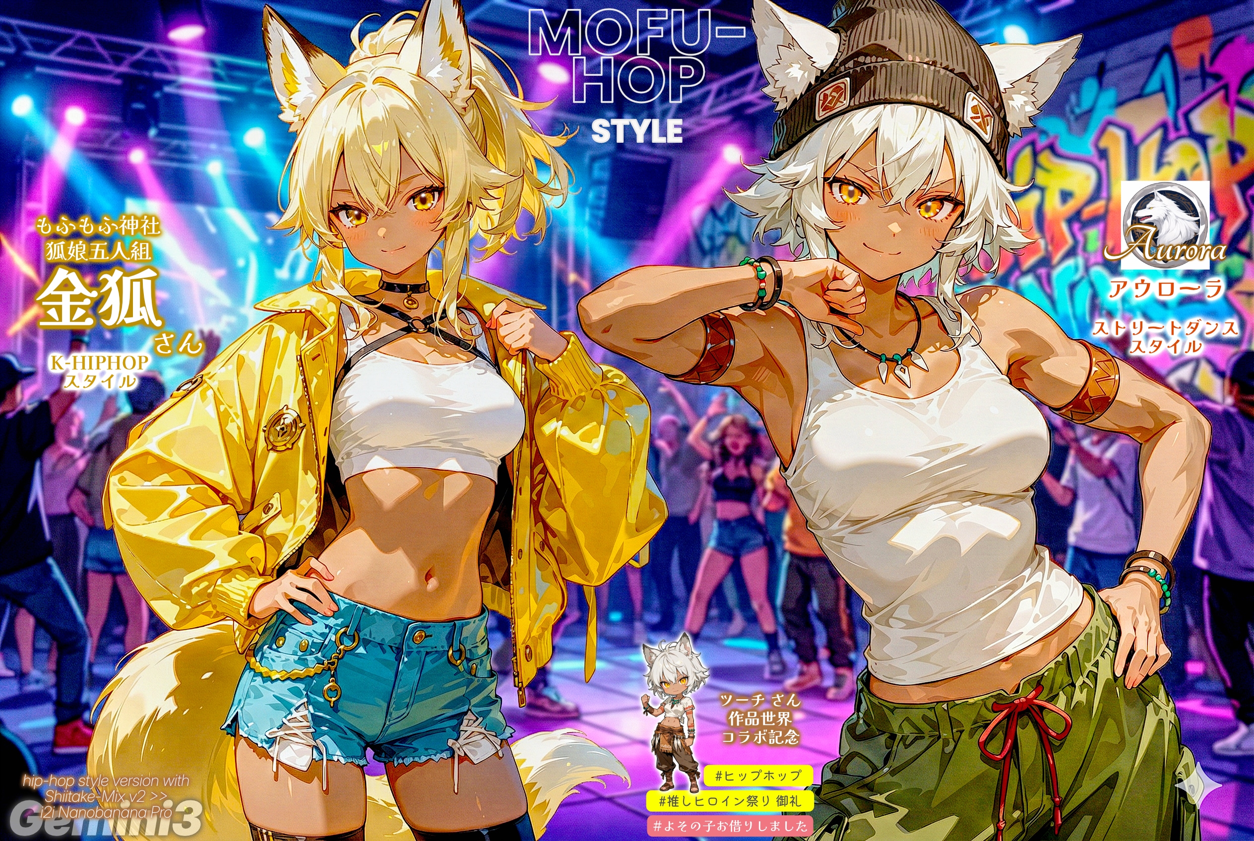 MOFU-HOP STYLE【推しヒロイン祭りお礼】 (for ツーチさん) | の人気AIイラスト・グラビア