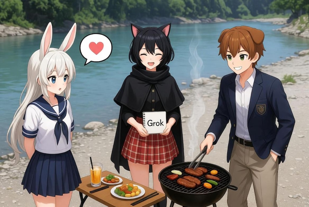 みんなでバーベキューだよ楽しいな