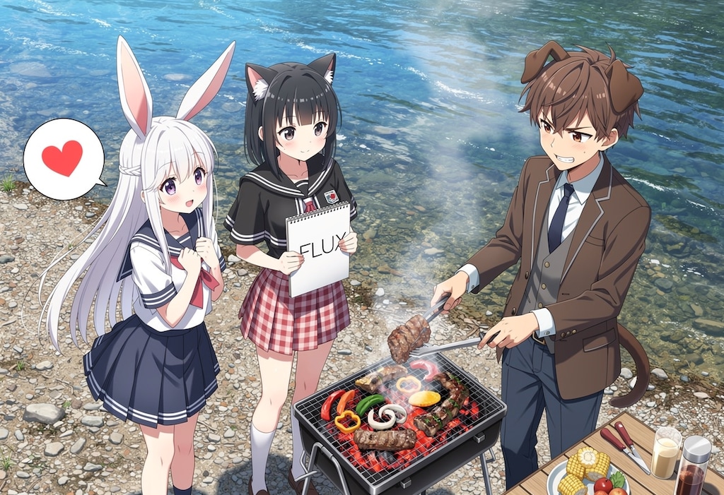 みんなでバーベキューだよ楽しいな