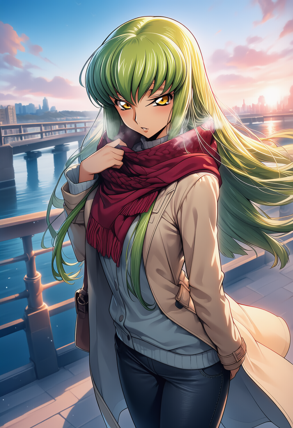 風に預ける首元 ― Where the Breeze Lingers