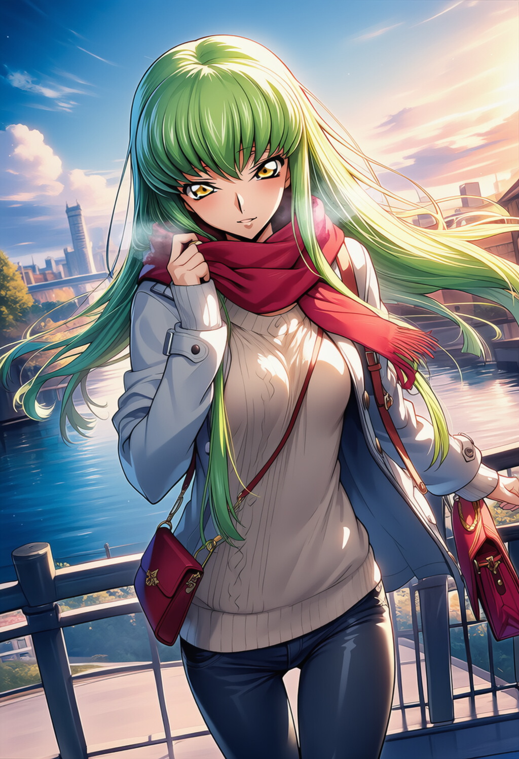 風に預ける首元 ― Where the Breeze Lingers