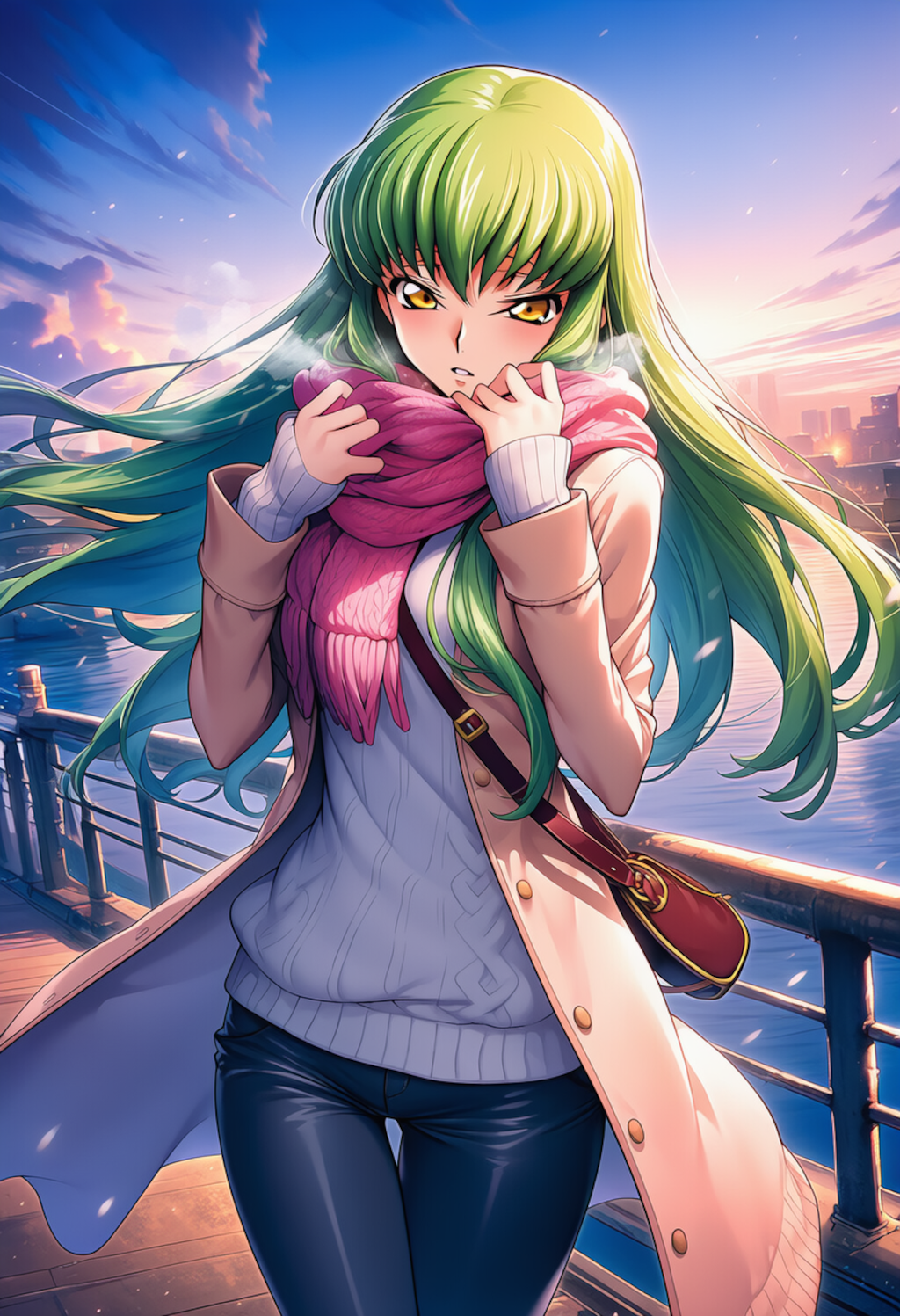 風に預ける首元 ― Where the Breeze Lingers