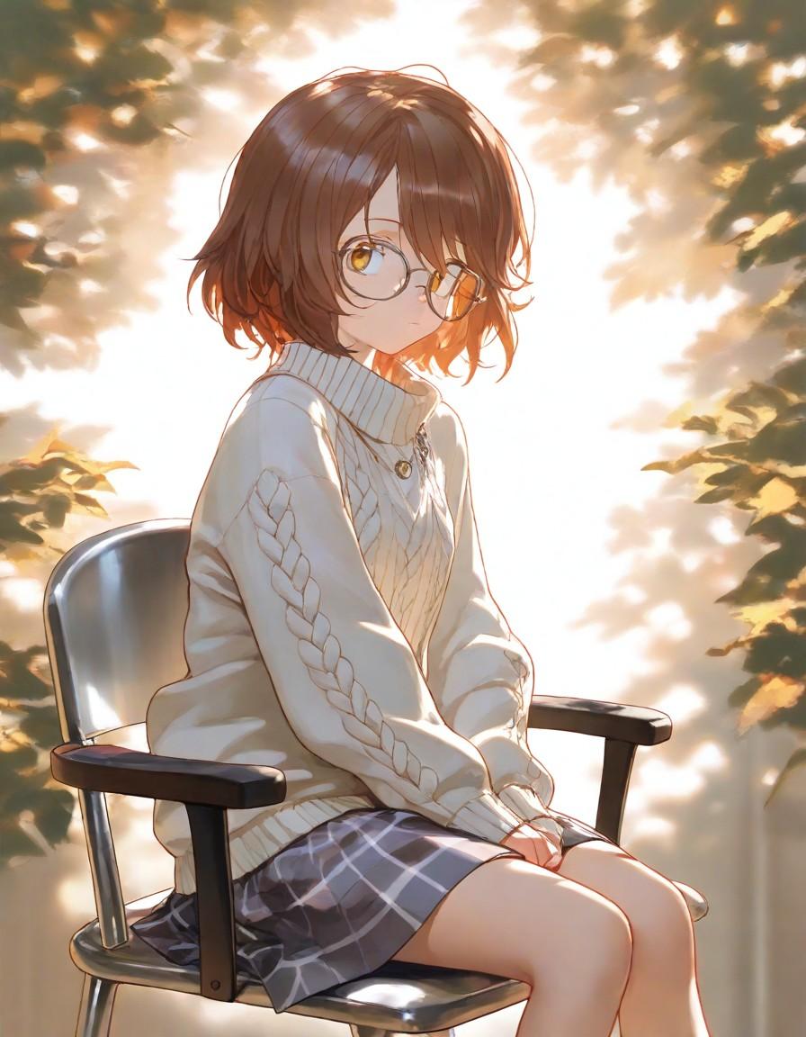 椅子に座ってる子 | の人気AIイラスト・グラビア