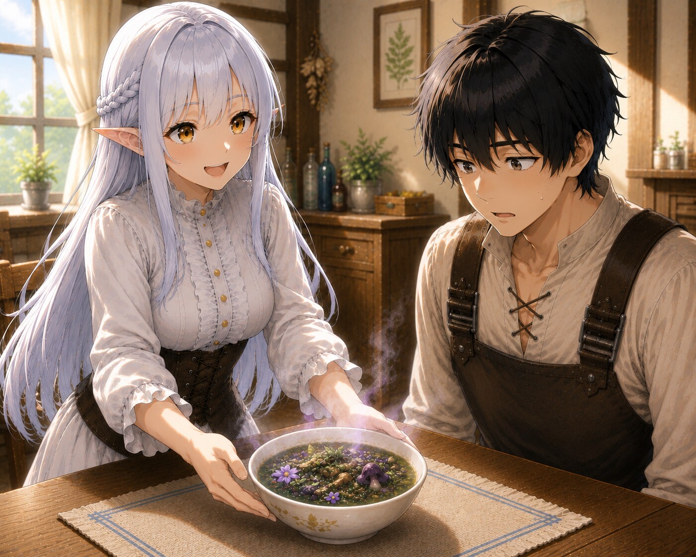 「薬草スープ、できました♪」 | の人気AIイラスト・グラビア