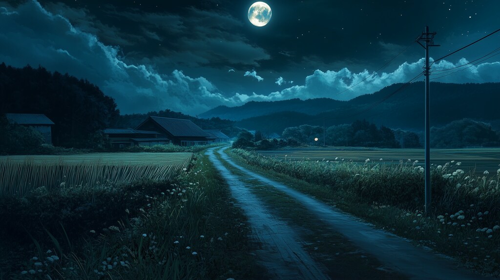 夜の田舎道