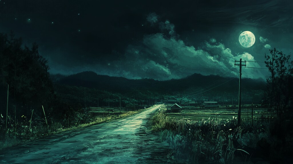 夜の田舎道