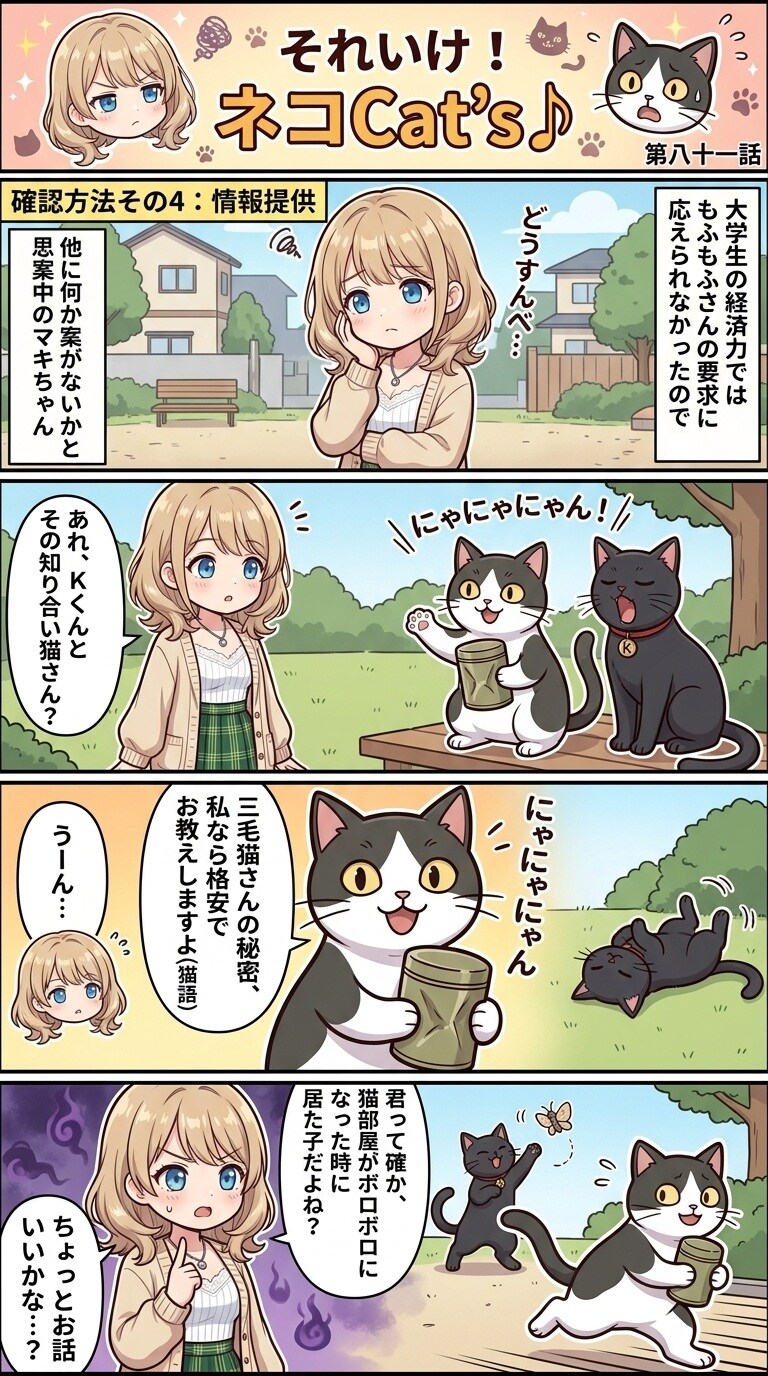 【81話】それいけ！ネコCat's♪(４コマ漫画) | の人気AIイラスト・グラビア