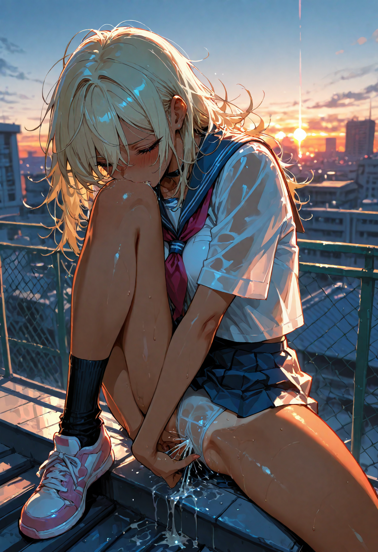 放課後🌇屋上オナニー💦