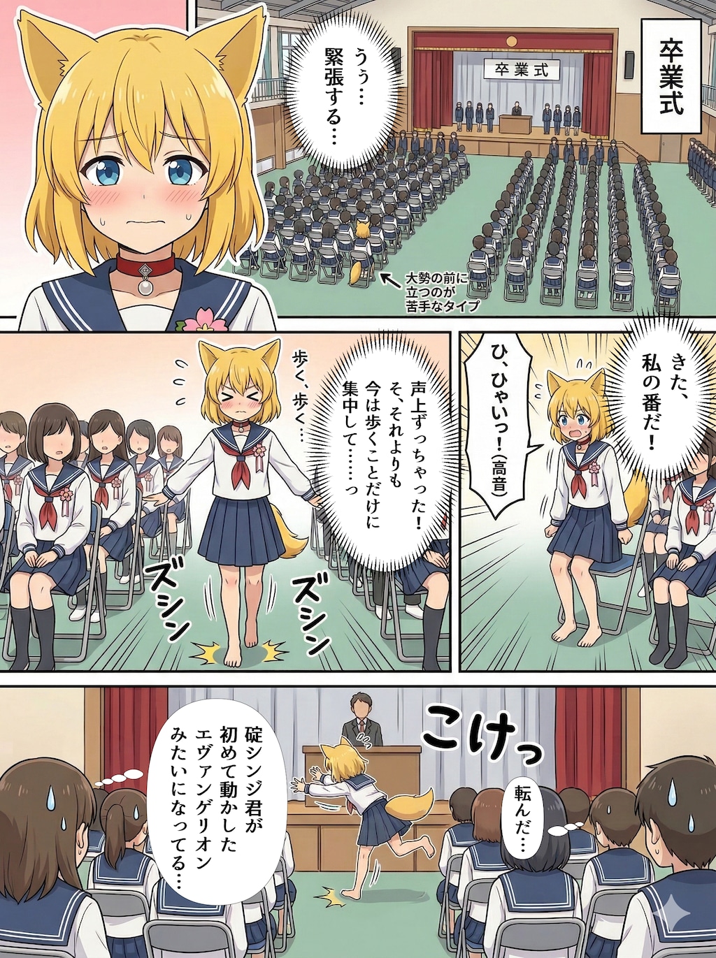 24以上の瞳にさらされると動作がカチコチになるキツネ