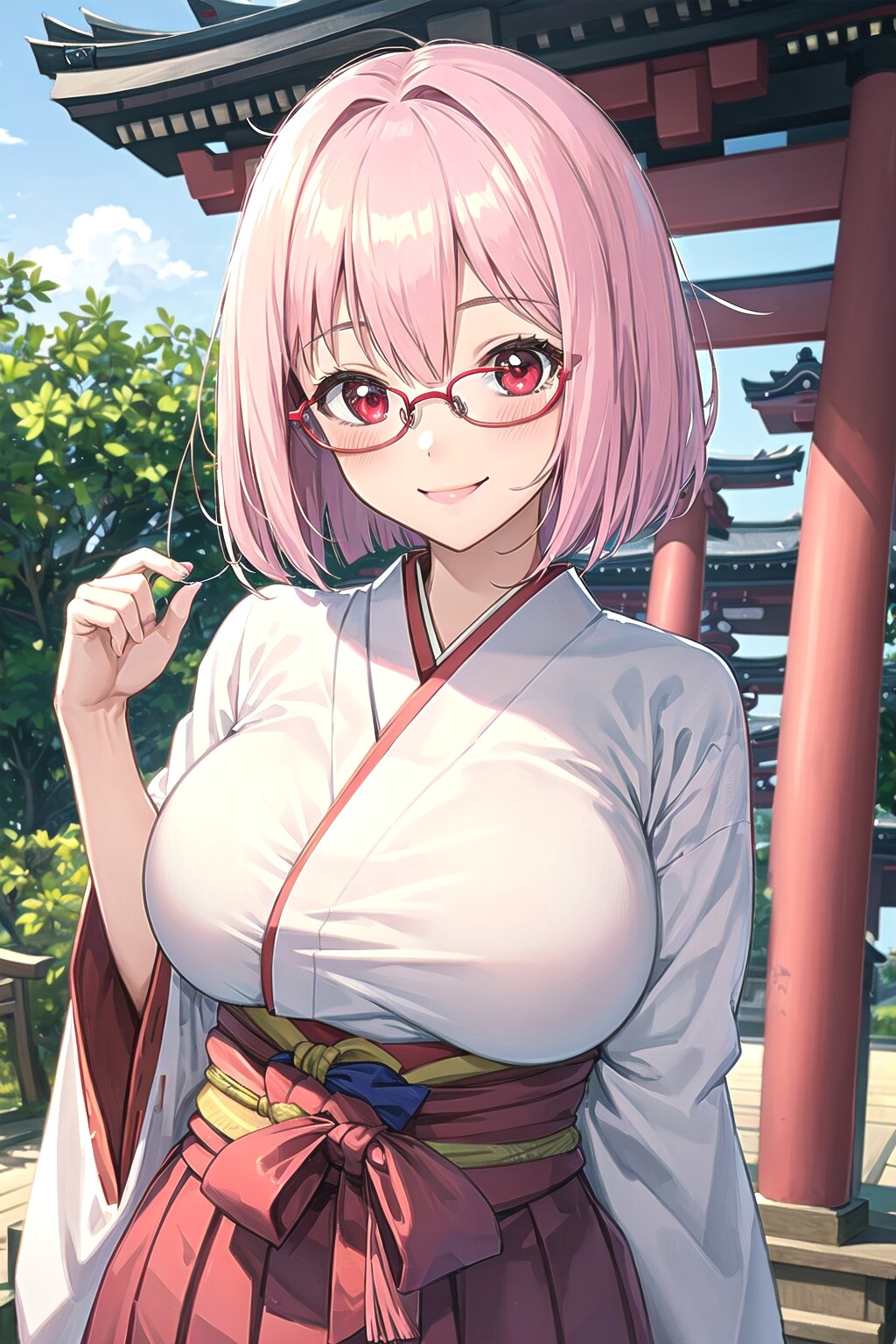 巫女さんのお仕事 頑張ります♪